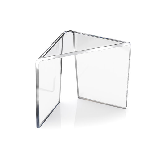 Orren Ellis 23'' Clear Acrylic Corner Shower Bench & Reviews Wayfair